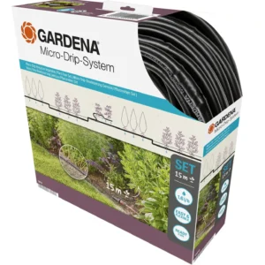 Gardena mikrotilk-niisutussüsteemi algkomplekt eestvaade