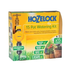 Hozelock 15-poti tilkkastmissüsteemi komplekt eestvaates